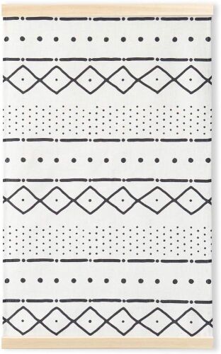 Hofdeco Boho Handmade Wall Hanging Art Tapestry, African Mudcloth Inspired, 31" L x 20" W