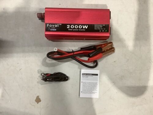 Power Inverter,2000W DC 12V to AC 110V Power Inverter Converter W/ Dual Outlets