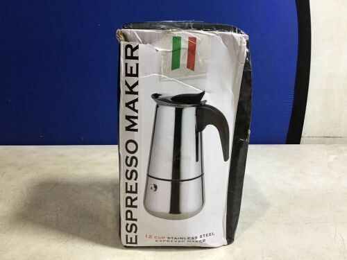 12 Cup Stainless Steel Espresso Maker 