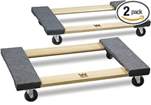 1000 lbs. Capacity 18 in. x 30 in. Hardwood Movers Dolly (2-Pack) - Lot 671