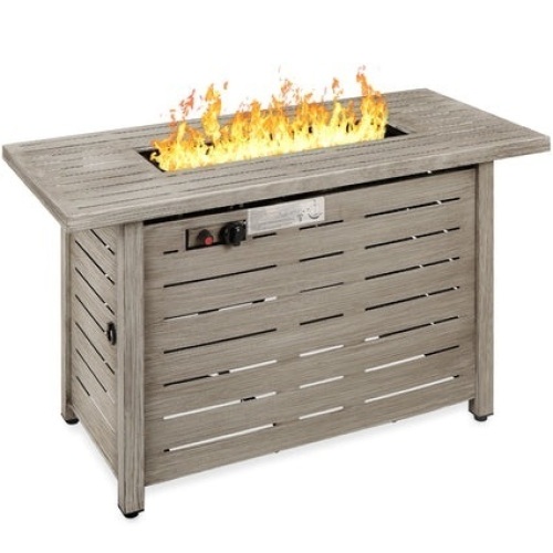 50,000 BTU Steel Propane Gas Fire Pit w/ Auto Ignition - 42in 