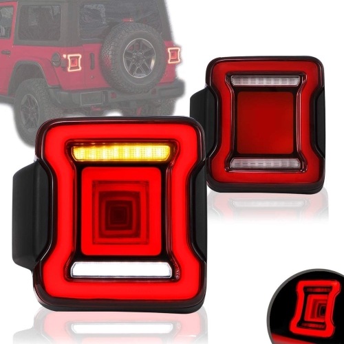 VLAND Full LED Tail Lights for Jeep Wrangler 2018-UP 