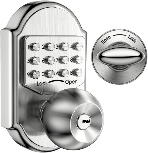 Lot of (4) Elemake Keyless Entry Mechanical Deadbolt Door Lock Keypad