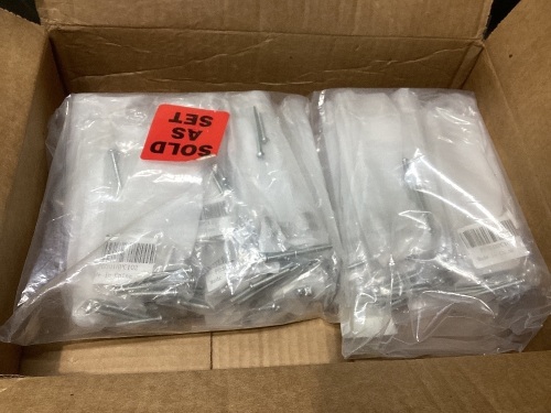 Lot of Clear Acrylic and Polished Chrome Cabinet Pulls, 4 inch Hole Centers