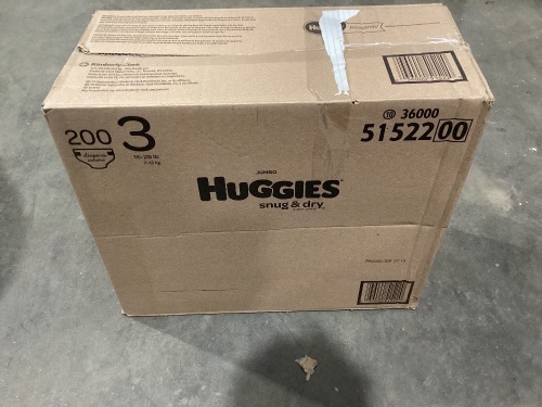 Huggies Snug & Dry Baby Diapers, Size 3, 200 ct 