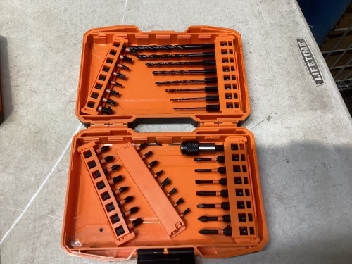 WEN DB1440 40-Piece 1/4-Inch Hex Shank Impact-Rated Quick-Release Screwdriver and Drill Bit Set   - Lot 1032