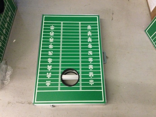 Football Edition CornHole Bean Bag Toss Game Set, Appears New - Lot 123