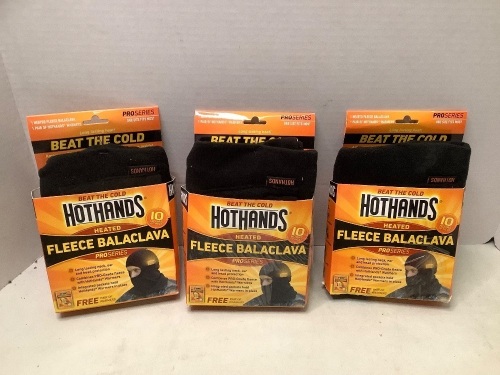 Lot of (3) Hot Hands Fleece Balaclava, Appears New - Lot 748