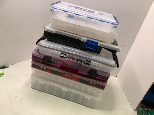 Lot of (8) Misc. Tackle Box, Some Cracks Ecommerce Return - Lot 799