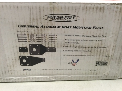 Universal Aluminum Boat Mounting Plate, Appears New - Lot 184