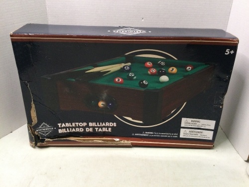 Westminster Tabletop Billiards, Appears New/Box Damaged - Lot 195