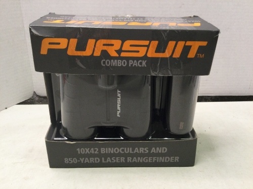 Pursuit Combo Pack, 10x42 Binoculars and 850 Yard Laser Rangefinder, Works, Appears New - Lot 13