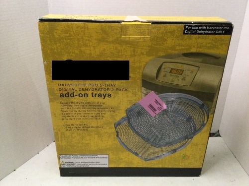 Harvester Pro 5 Tray Digital Dehydrator 2 Pack, Appears New - Lot 32