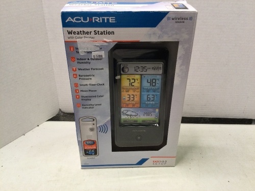 Accurite Weather Station with Color Display, Appears New - Lot 33