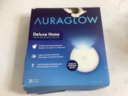 AuraGlow Teeth Whitening System, Appears New - Lot 259