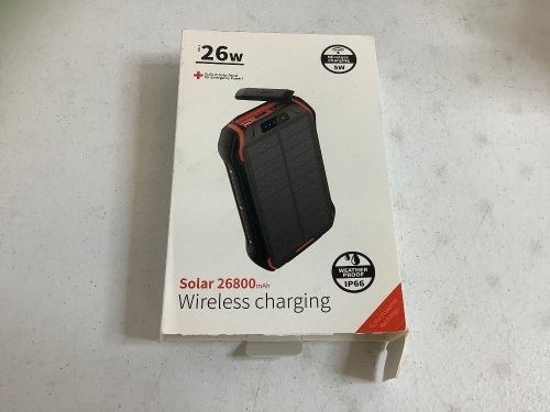 Solar-Powered Wireless Charger, Powers Up, E-Comm Return - Lot 287