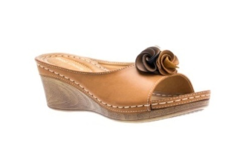 Sydney Tan Wedge Sandals, Size 10, Appears New - Lot 830