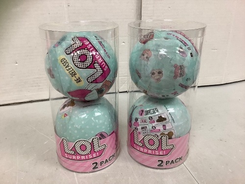 Lot of (2) 2pcs LOL Surprises, New - Lot 540