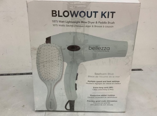 Bellezza Blowout Kit 1875W, Untested, E-Commerce Return - Lot 384