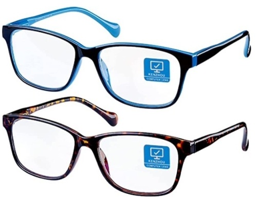 KENZHOU Blue Light Blocking Glasses, 2 pack, E-Commerce Return - Lot 552