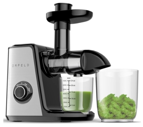 Orfeld Masticating Juicer, Powers Up, E-Comm Return, Retail $79.99 - Lot 86