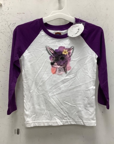 Outdoor Kids Toddler Girls Shirt, 4T, New - Lot 435