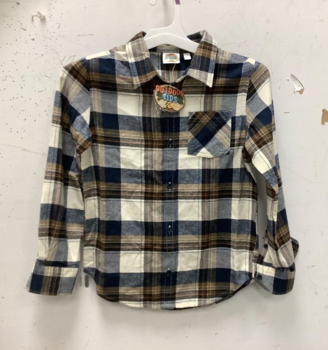 Outdoor Kids Flannel Shirt, YL, New - Lot 436