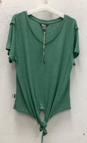 Natural Reflections Womens Tie Front Shirt, S, New - Lot 453