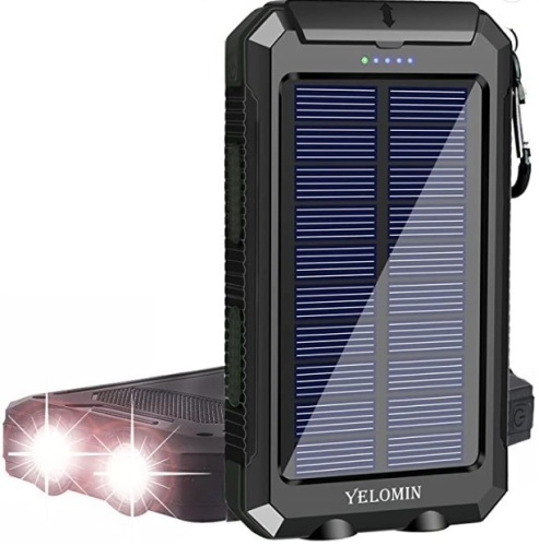 Yelomin 20000mAh Waterproof Solar Power Bank, Powers Up, E-Comm Return - Lot 135