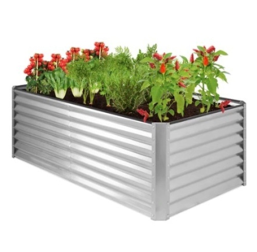 Outdoor Metal Raised Garden Bed, 6x3x2ft - Lot 232