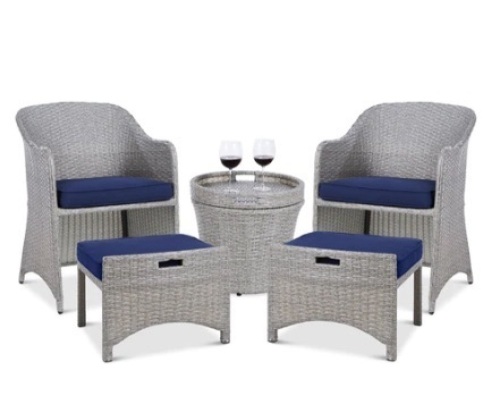 5-Piece Outdoor Wicker Bistro Set - Lot 285