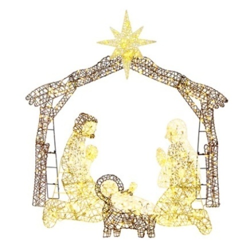Lighted Christmas Nativity Scene Outdoor Decor w/ LED Lights, 6ft - Lot 317