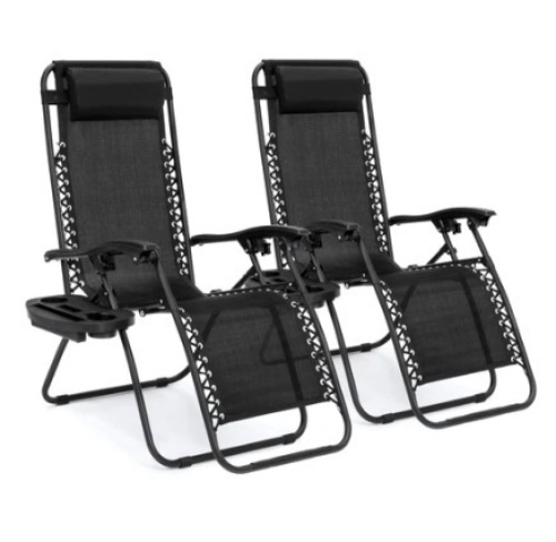Set of 2 Adjustable Zero Gravity Patio Chair Recliners - Lot 322
