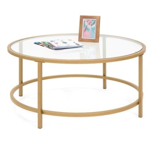 Round Tempered Glass Coffee Table - Lot 353