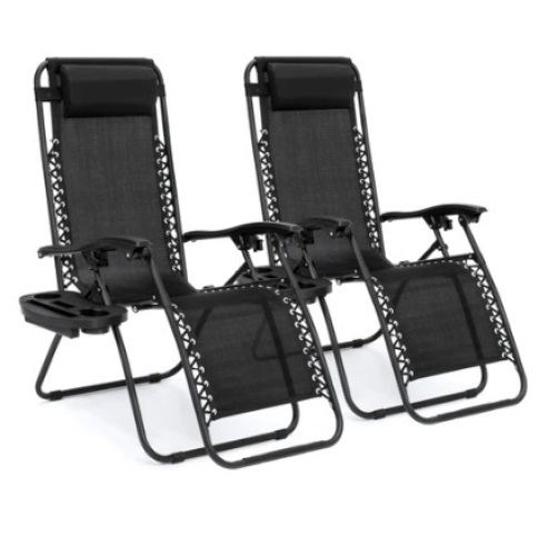 Set of 2 Adjustable Zero Gravity Patio Chair Recliners - Lot 356