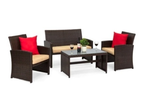 4-Piece Outdoor Wicker Patio Set - Lot 447