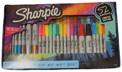 Sharpie Metallic Colors, 52 Markers, Limited Edition - Lot 473