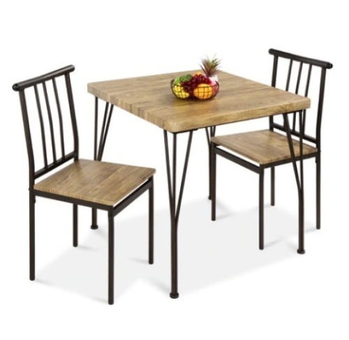 3-Piece Dining Table Set, Brown - Lot 508