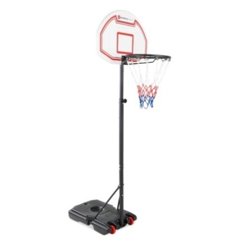 Kids Height-Adjustable Basketball Hoop, White - Lot 514