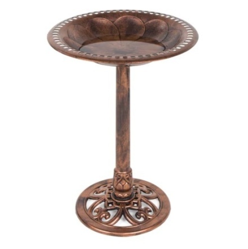 Vintage Outdoor Garden Bird Bath, Copper - Lot 536