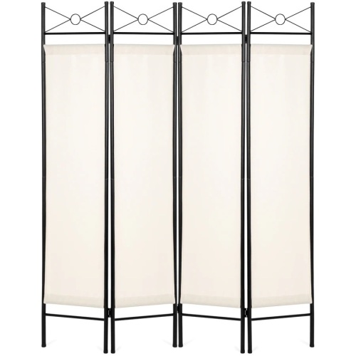 4-Panel Folding Privacy Screen Room Divider Decoration Accent, 6ft