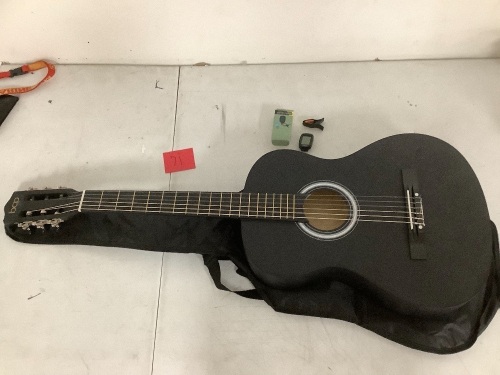 Beginner Acoustic Guitar Set w/ Case, Strap, Digital Tuner, Strings - 38in