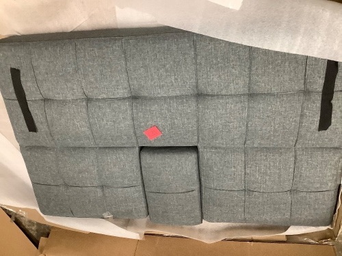 Linen Upholstered Convertible Sofa Bed Futon w/ 2 Cupholders - Missing Legs