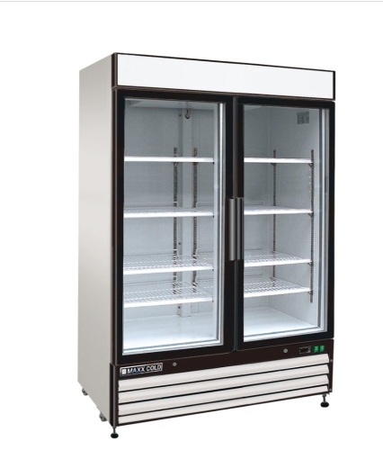 Maxx Cold MXM2-48RHC 54" Double Glass Door Merchandiser Refrigerator, Free Standing, 48 Cu. Ft.  New Scratch and Dent - Lot 14