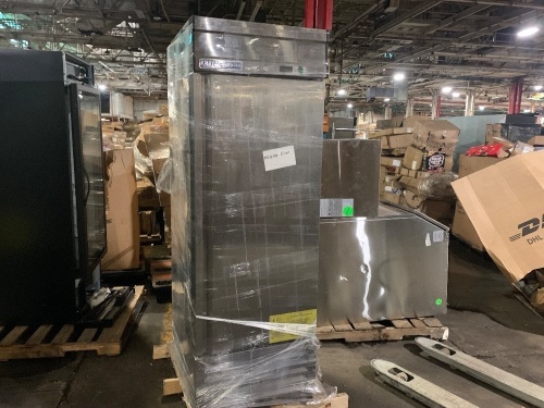 Kratos Refrigeration 69K-765 1 Door Reach-in Freezer, 21 Cu. Ft. Does not get Cold. For Repair or Parts - Lot 183
