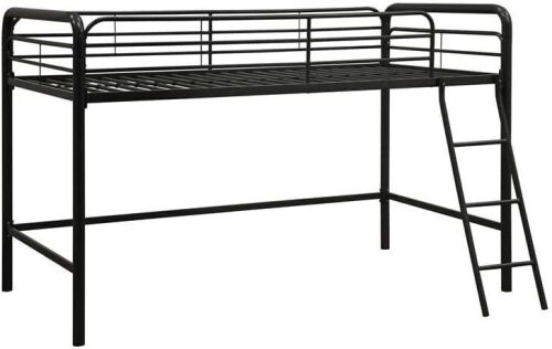 DHP Jett Junior Twin Metal Loft Bed, Black  - Lot 188