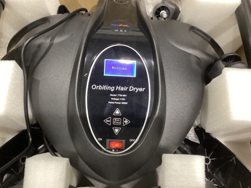 AceFox Orbiting Rotating Hair Dryer, Infrared Hair Dryer Colour Processor Salon Dryer - Lot 570