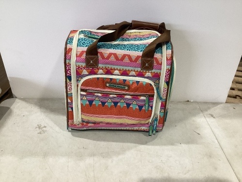 Lily Bloom Designer 15 Inch Carry On Lightweight 2- Rolling Wheels Suitcase - Under Seat Rolling Bag for Women  - Lot 724