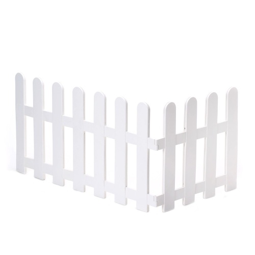 White Semi-privacy Plastic Picket Fence For Garden Outside - Lot 759