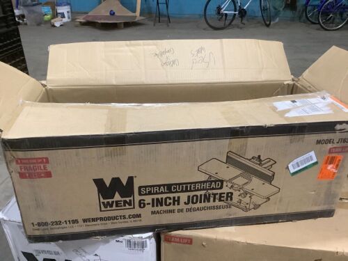 WEN JT630H 10-Amp 6-Inch Spiral Benchtop Jointer - Unknown if Complete, Used  - Lot 889